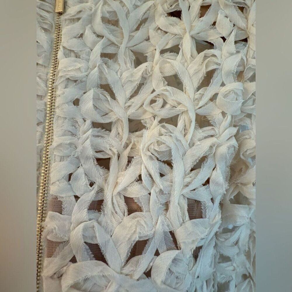 NWOT BRONX AND BANCO CASEY BEIGE MINI DRESS, wedding bridal long sleeve dress - Picture 10 of 16